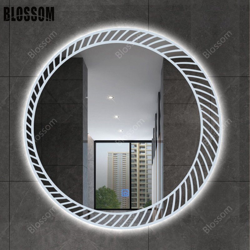 Gradient LED Round Energy-Saving Three-Color Backlight High-End Dressing Mirror