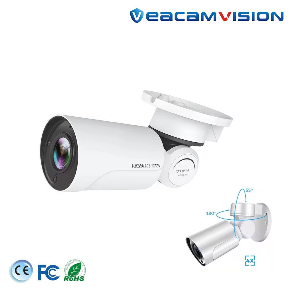 Hikvision Protocol Support Waterproof Poe Network Small Home Surveillance Cameras with 4X Zoom Two Way Audio