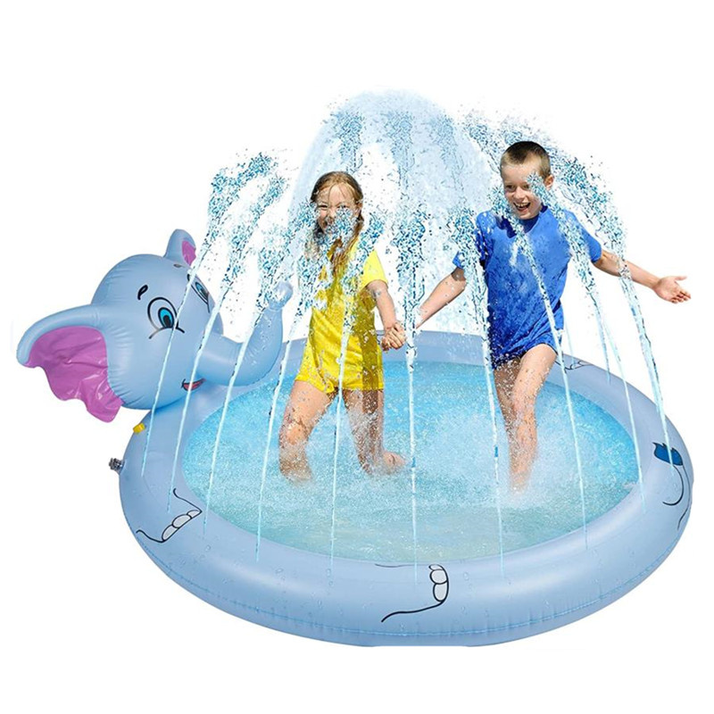 Factory OEM Inflatable Elephant Splash Pool for Toddlers Kids Outdoor Summer Sprinkler