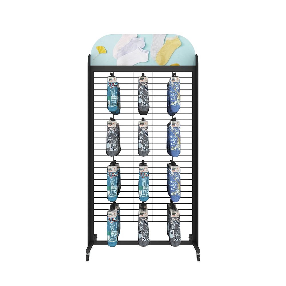 Factory Price Shop Fitting Metal Accessories Sock Display Stand with Casters