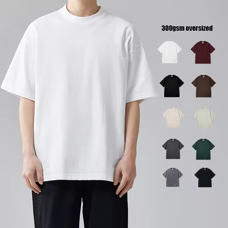 Hot Sale 300gsm Cotton Camiseta Vintage Oversize Washed Tee Blank Acid Washed Blank Graphic Tee Plus Size T-shirt For Men