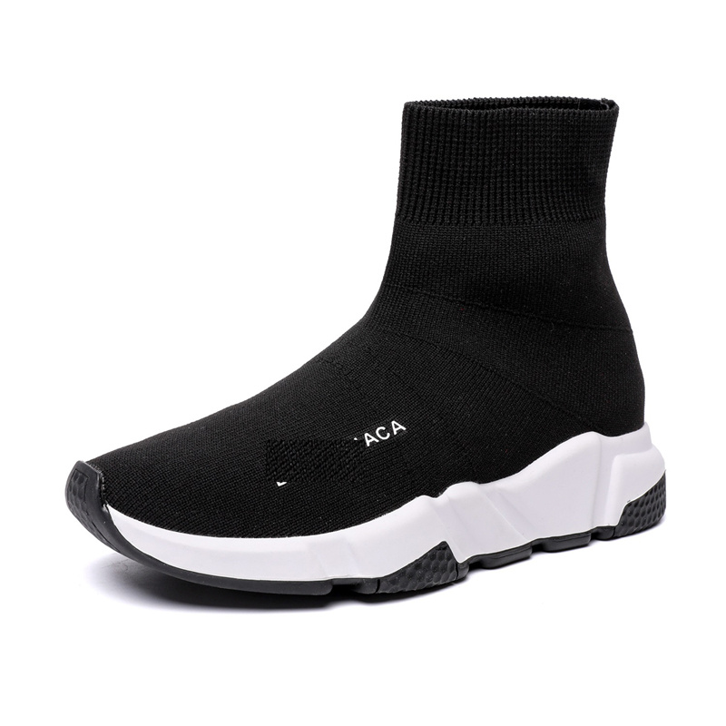 Black Men Sneakers Unisex Summer Comfortable Slip-on Flats Bottom Fashion Non-Leather Casual Adult Socks Shoes for Male