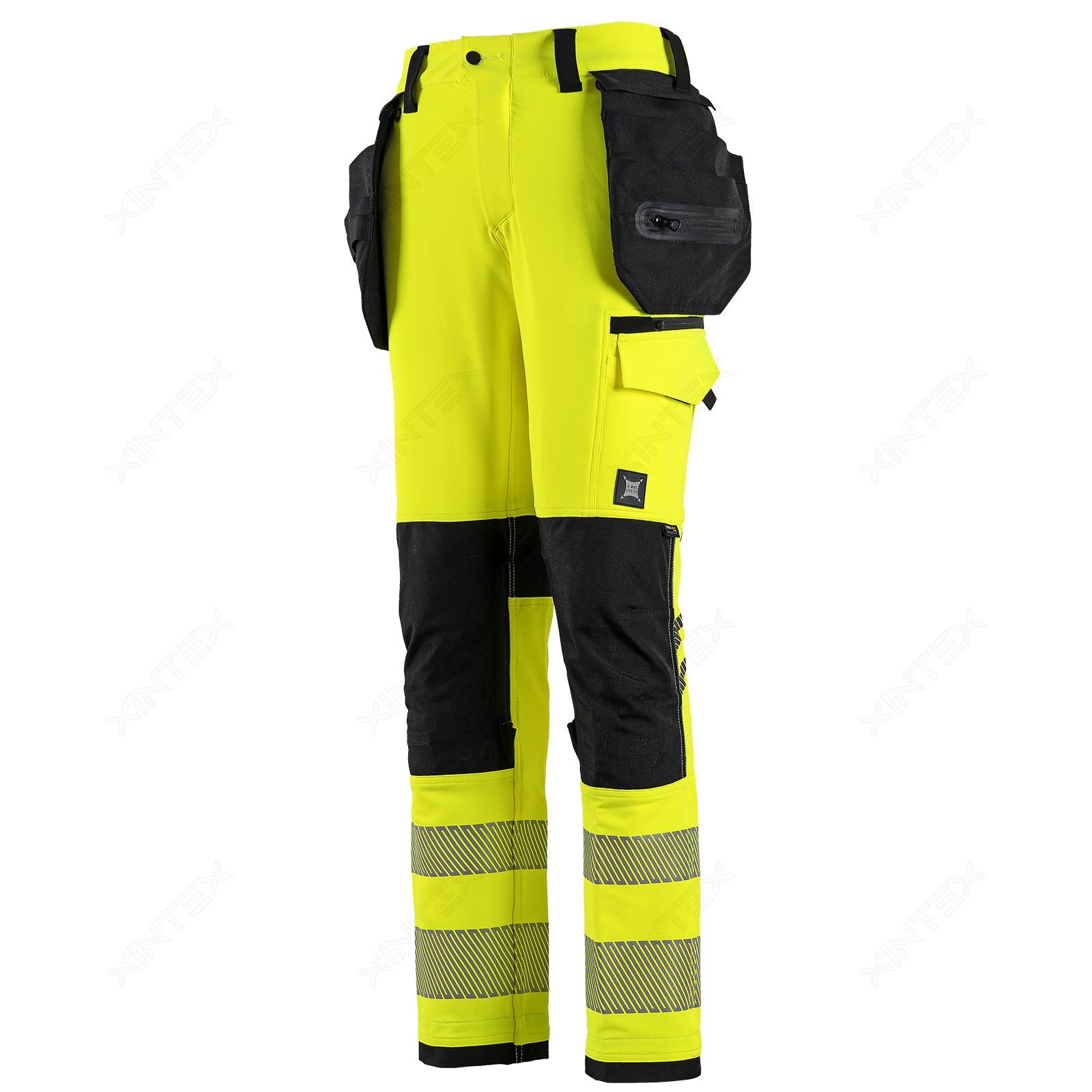 High Visibility Reflective Safety Stretch Trousers for Outdoor Use