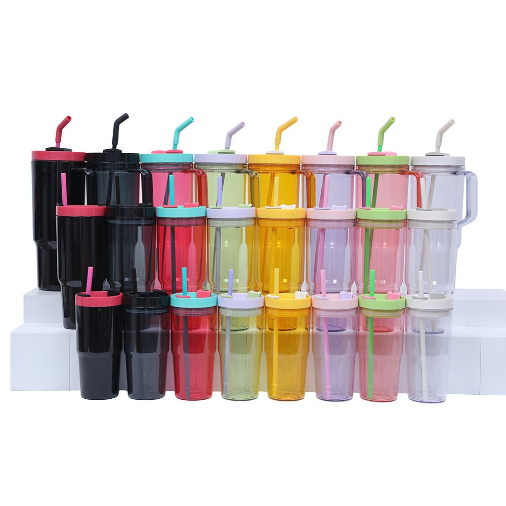 New Arrival Colorful Mug Set BPA Free Tumbler Set 3 in 1 Packing Large Capacity for Promotion Gifts