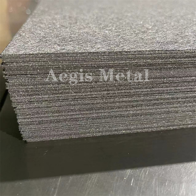 Titanium Sintered Fiber Felt 0.4 0.6 mm Laser Cutting 100X100 120X120 200X200 363X363 mm Titanium Fiber Felt Sheet