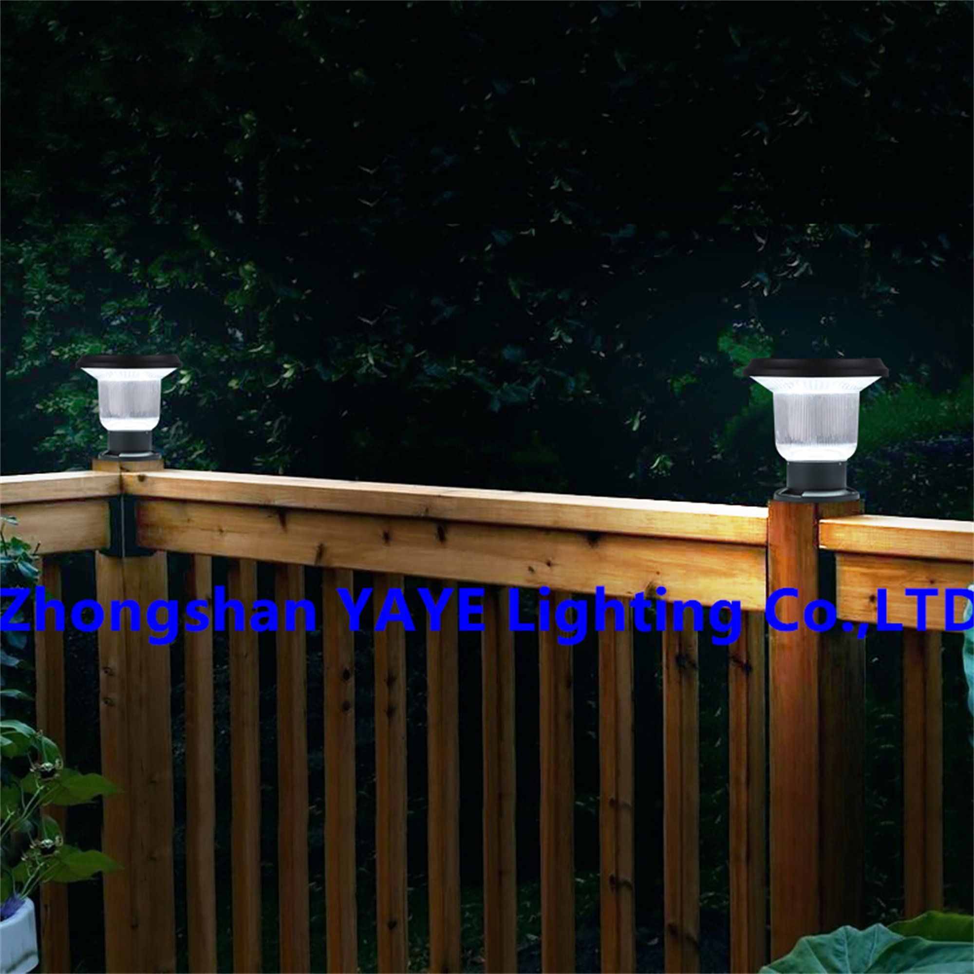 Yaye Solar Manufacturer 2024 Hot Selling Product 23 Years Lighting Production Experience Solar LED Garden Pillar Lighting Outdoor Waterproof 3 Years Warranty