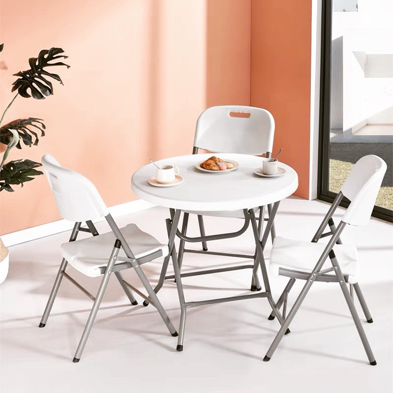 Wholesale Outdoor Garden Furniture 6FT X 2.4FT Rectangle White Outdoor Plastic HDPE Folding Foldable Table for Parites Events Wedding