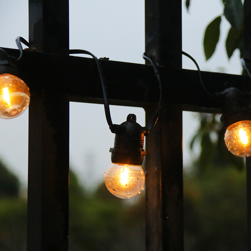in Stock Customizable G40 S14 Bulbs Garden Solar Powered Outdoor String Lights Holiday Lighting