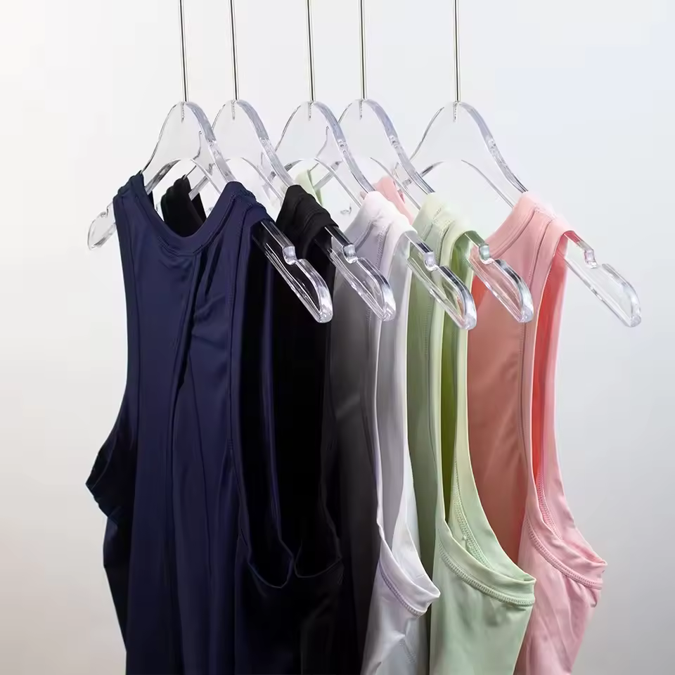 Wholesale Sexy Women's Neck Crop Top Casual Eco-friendly Sports Yoga Top Logo Print Knitted Lightweight Seamless Fitted Version