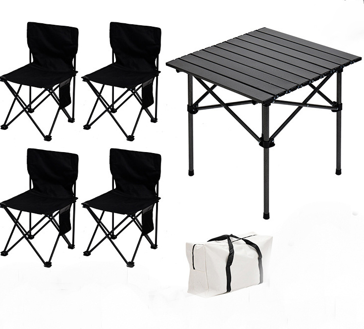 Aluminum Portable Folding Outdoor Table and Chair Set Camping Furniture for Picnic