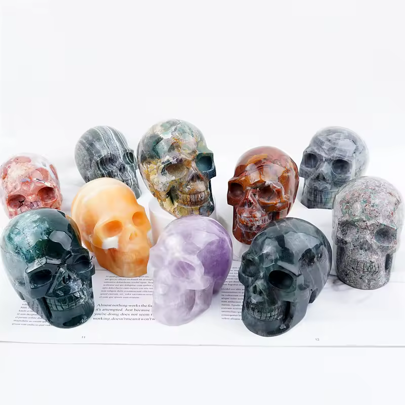 Wholesale Crystals Crafts High Quality Healing Stones Natural Mixed Skulls For Gifts