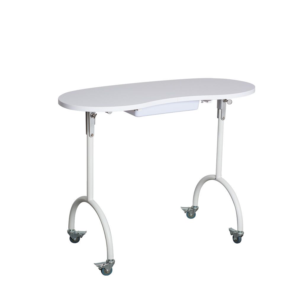 Portable Manicure Nail Table on Wheels for Salon Furniture