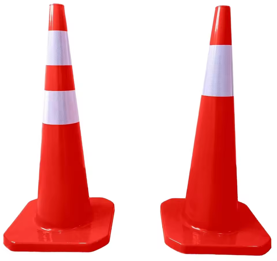 2025 Pvc Road Cone Red Warning Reflective Emergency Traffic Road Cone