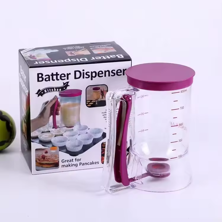 Newest Hot Sale Cupcake Batter Dispenser,Kitchen Batter Hopper,Handheld Batter Separator Color Box Plastic Dispenser 1 Per Kit