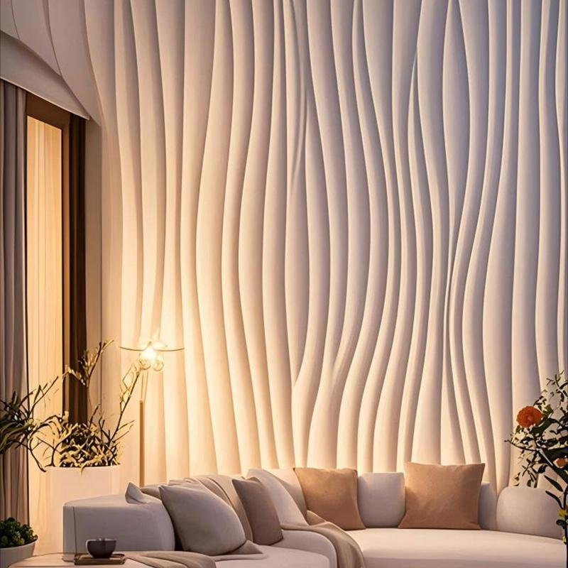 2025 Latest Modern Style Feature Wall Decoration Stylic Indoor Wall Decoration Artistic 3D Interior Wall Panel Made of Polyurethane Waterproof Home Wall Decor