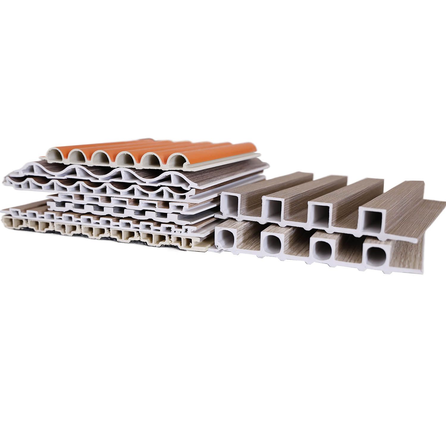 Eco-Friendly 160*24mm Waterproof Moisture-Proof Grating Plate WPC Wall Panel for Home Auditoriums Decoration Factory Direct Wholesale Wallboard