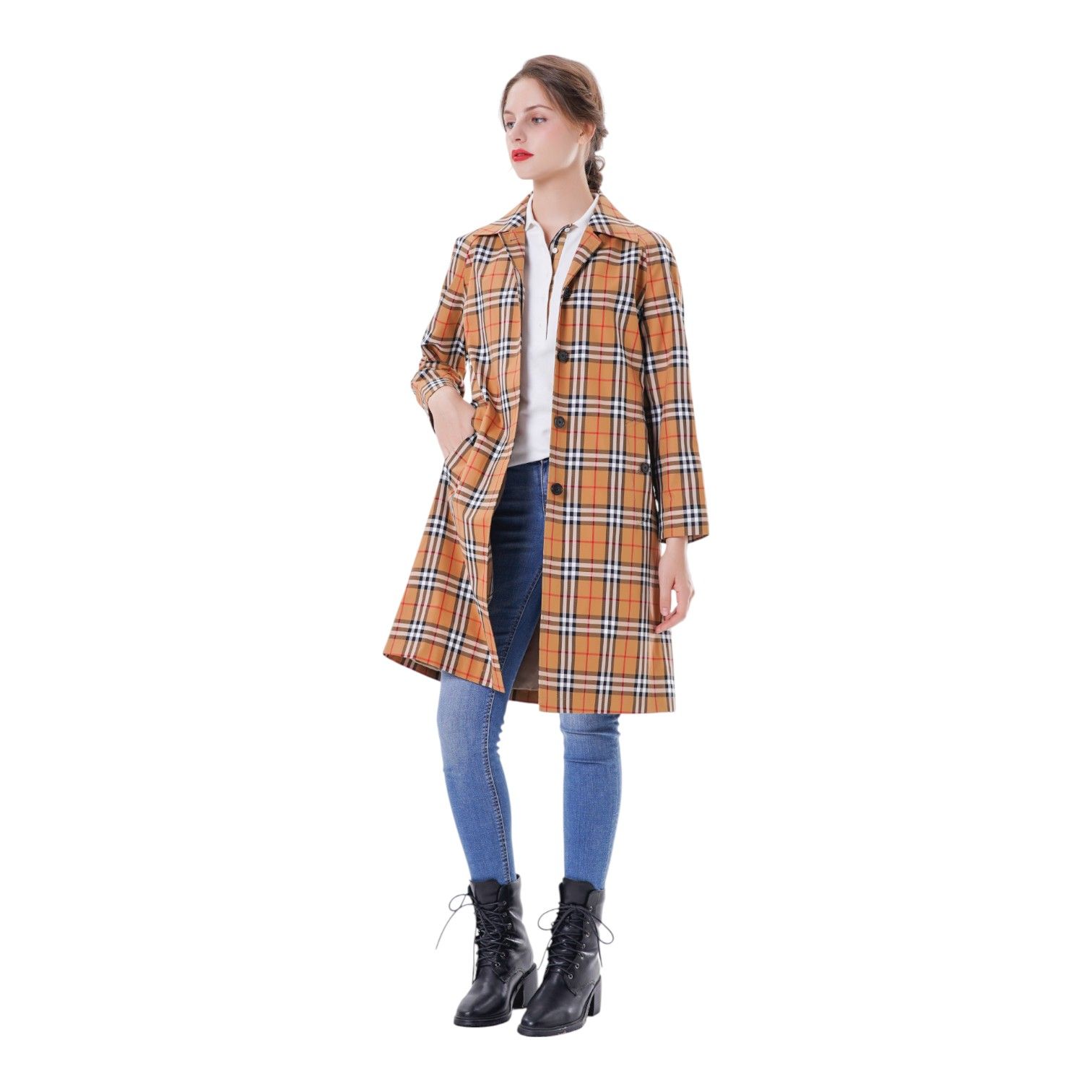 Balanced Proportion Offering a Perfect Fit and Sophisticated Look Made to Measure Women Trench Coat