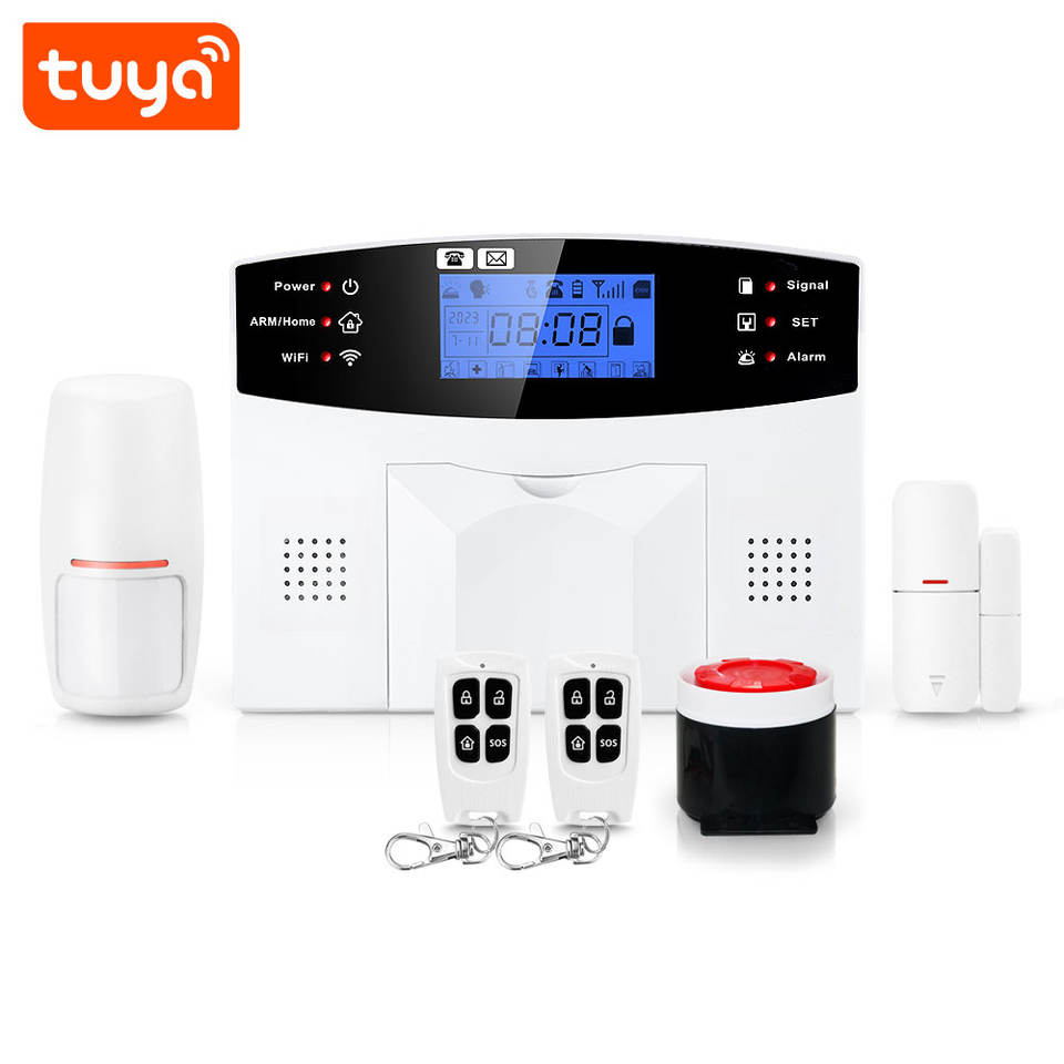 China Manufacturer Cheap Tuya WiFi 4G 99 Wireless & 7 Wired Zone GSM Smart Home Alarm System PST-30A-TY