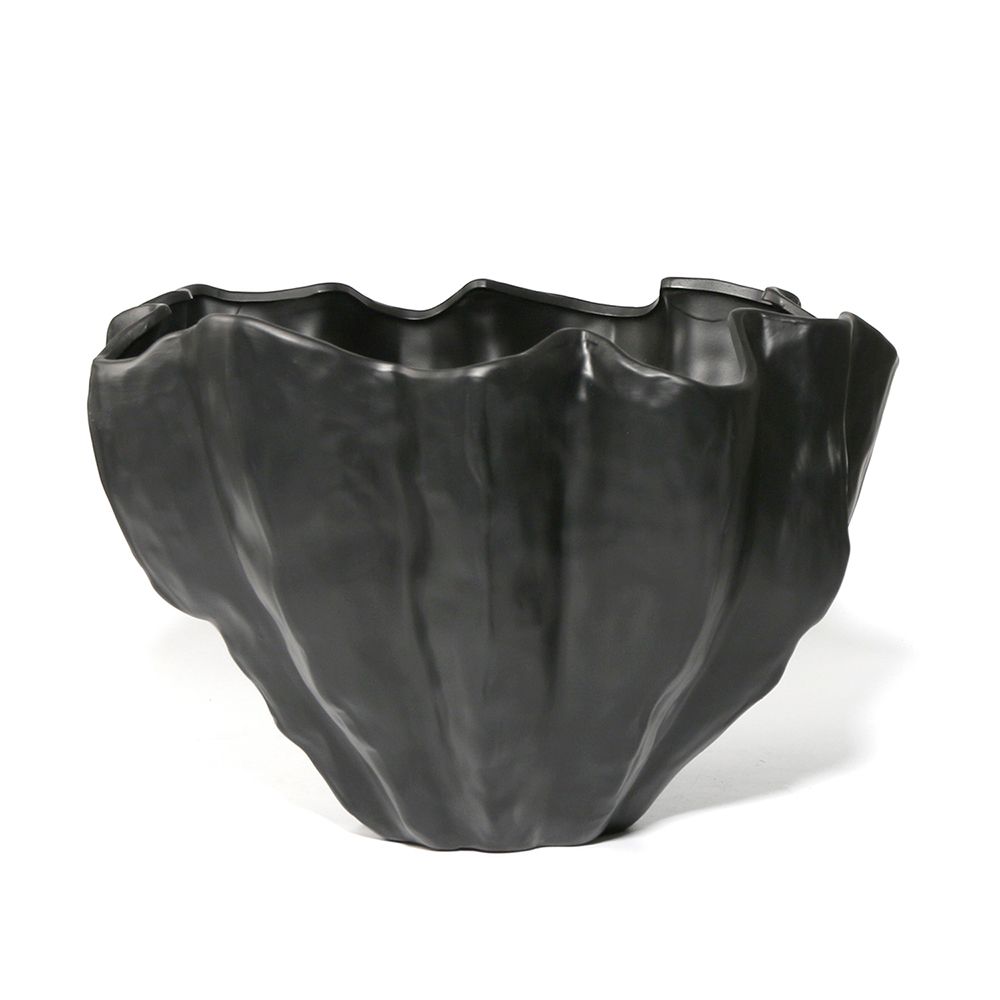 Wholesale Best-Selling Irregular Flower Shaped Large Caliber Indoor Ceramic Flower Vase