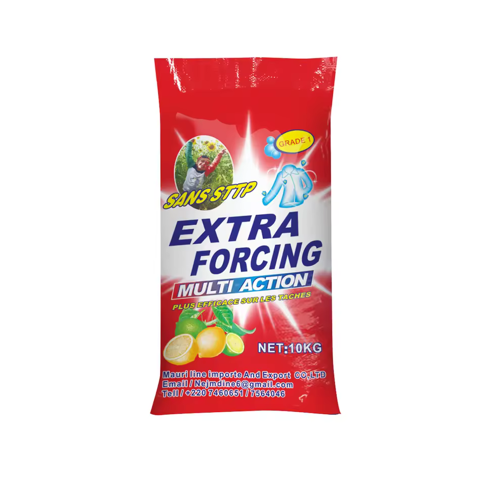 10kg Bag Senegal Washing Powder In High Foaming Laundry Detergent Powder Soap With Nice Perfume Detergent Laundry