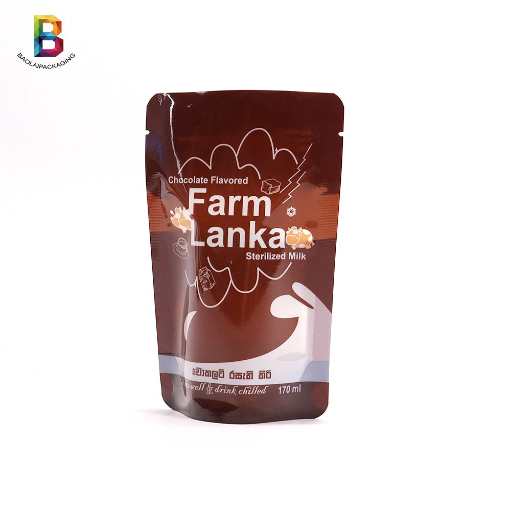 Manufacture 121 Degree Plastic Clear Sealable Stand up Pouch Dairy Milk Packaging Retort Pouch