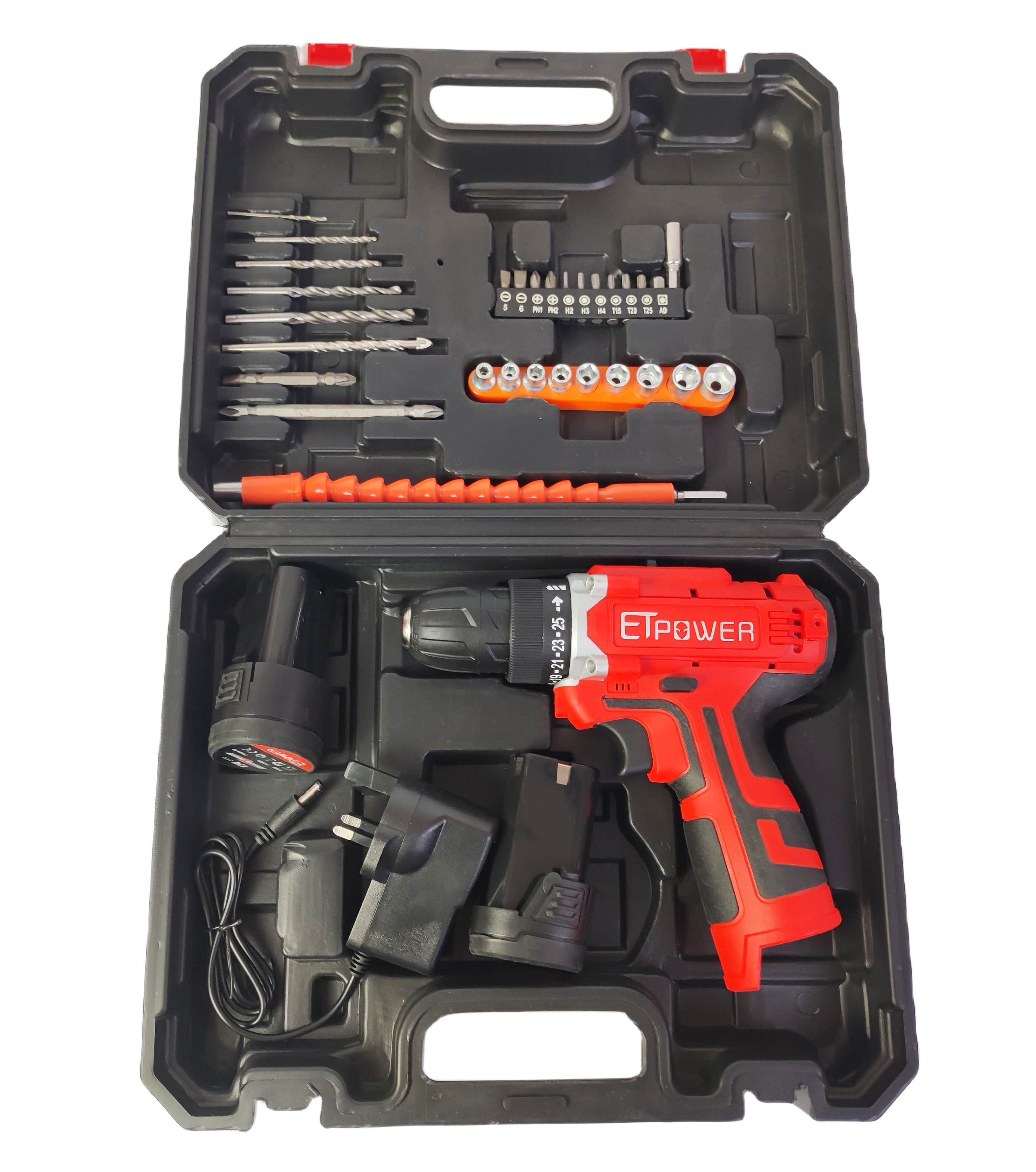 12V Cordless Drill Driver and Home Tool Kit