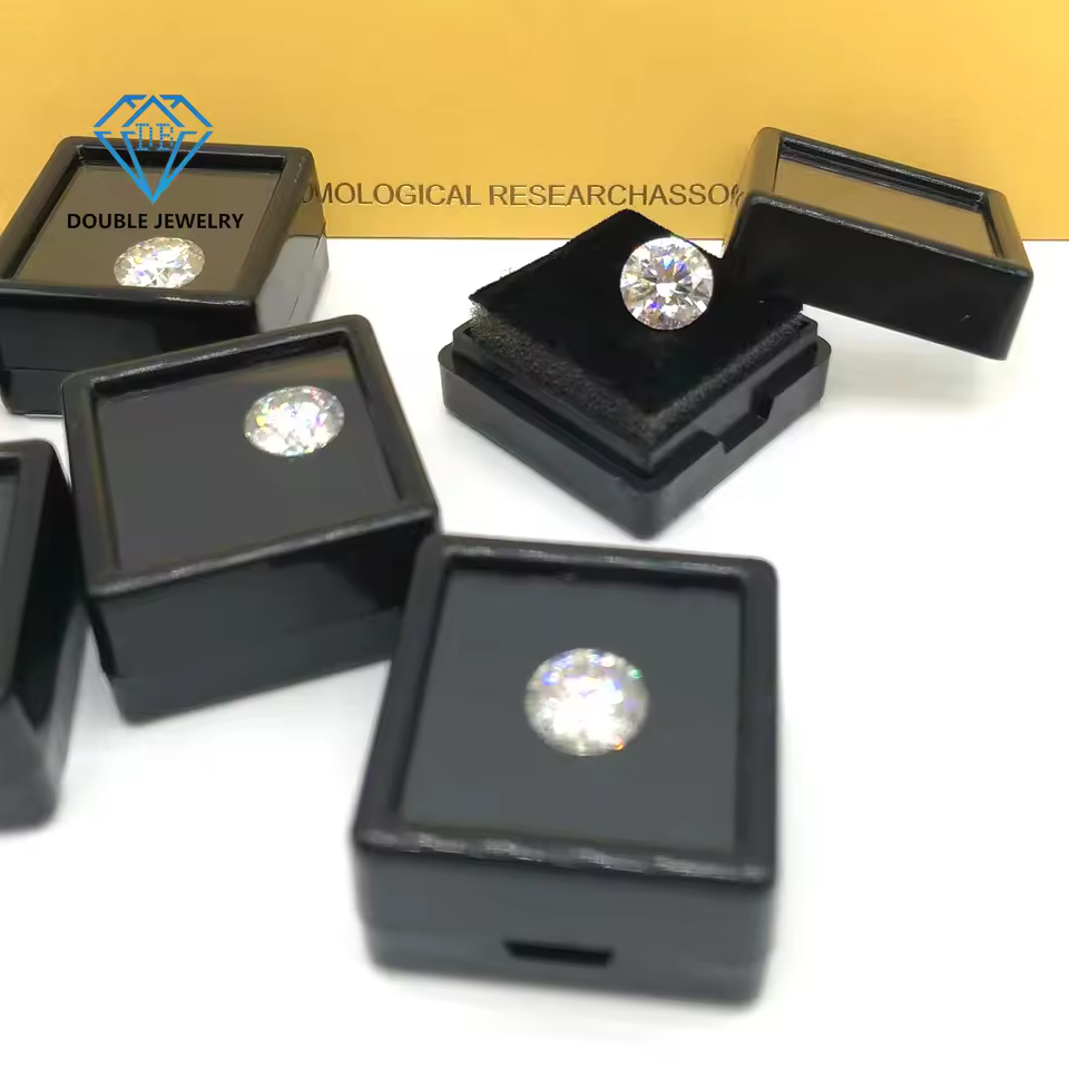 Double Jewelry 4.5mm 6.5mm 9mm 10mm Round Moissanite Lot Loose Diamonds 3 Carat Natural Earth Mined Diamonds