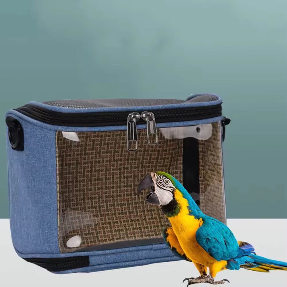 Portable Pet Hamster Guinea Bird Parrot Can Be Taken Outdoors Bag Travel Transport Small Animal Transport Cage Breathable and Visible Outdoor Cage