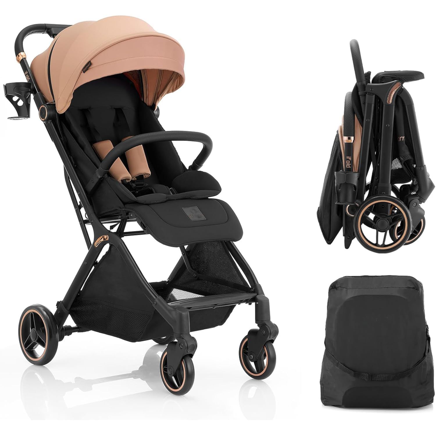 Premium Convertible Baby Stroller for Newborns and Toddlers
