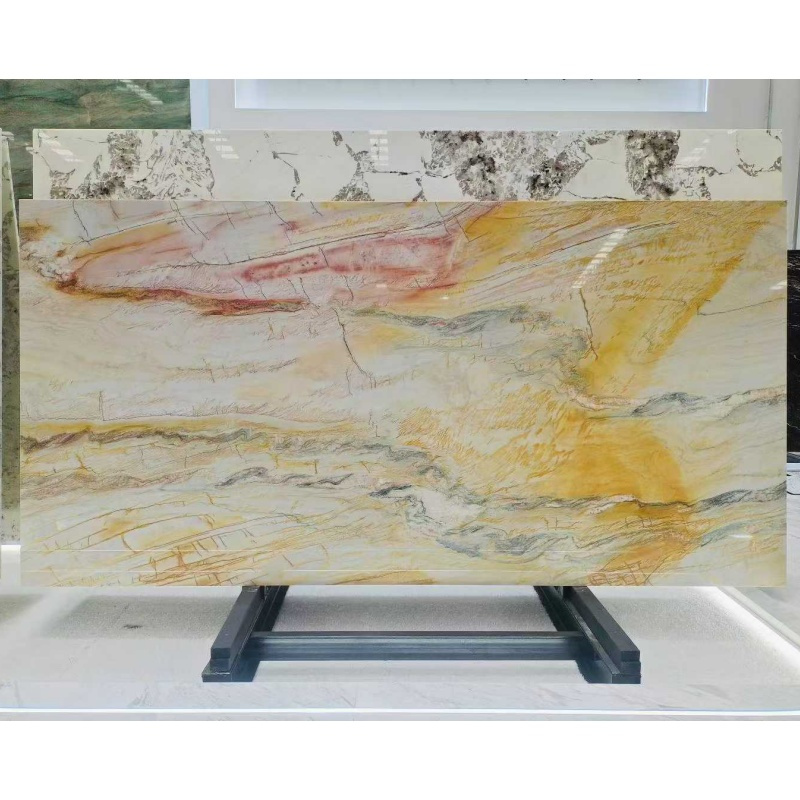 Premium Quality Exquisite Rainbow Marble Slab for Upscale Home Decor Modern Marble Decor