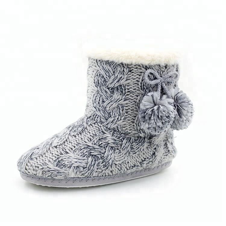 New Design Ladies Indoor Knit Boot Slippers Women Slippers Shoes Cotton Slippers Indoor