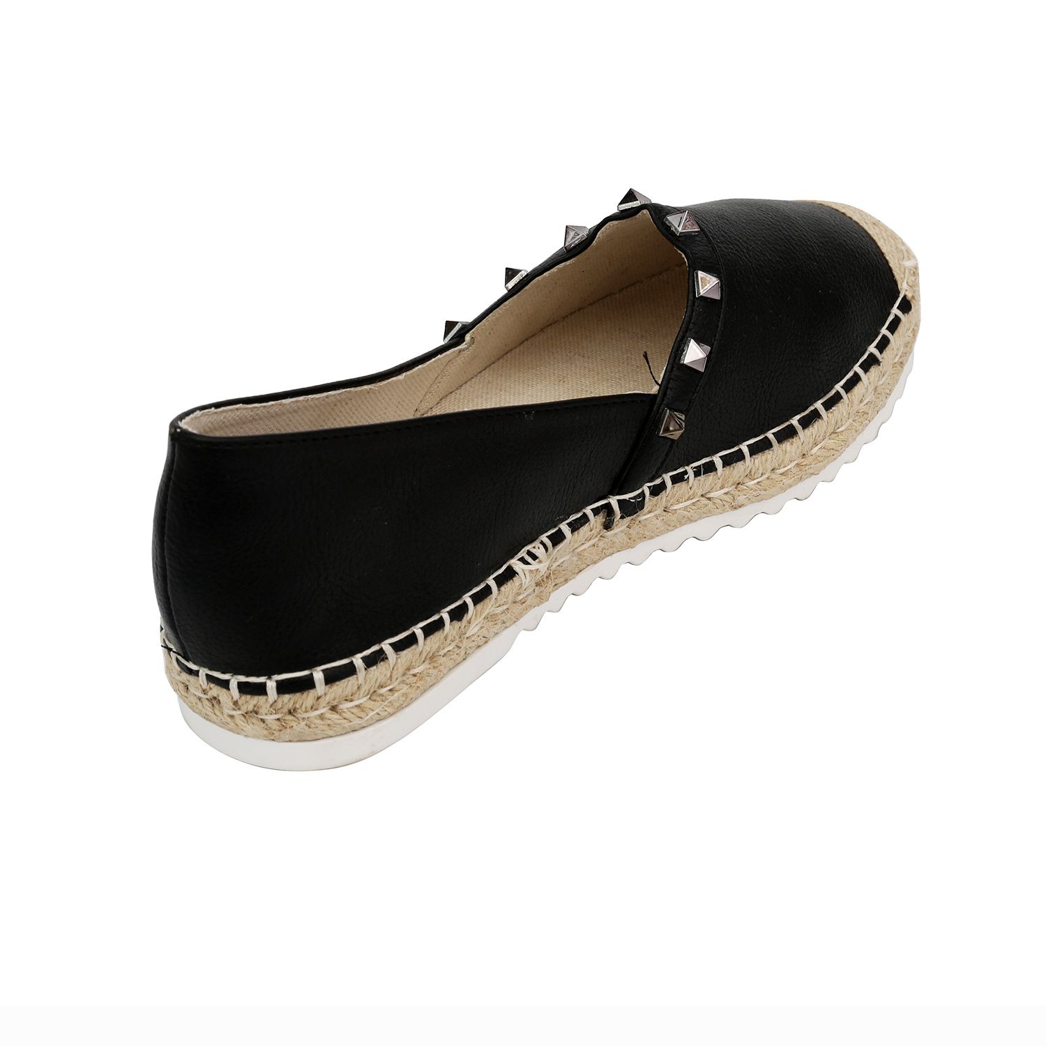 OEM New Autumn Twine Sole PU Upper Nail Design Fashion European and American Fisherman Shoes Flat Shoes