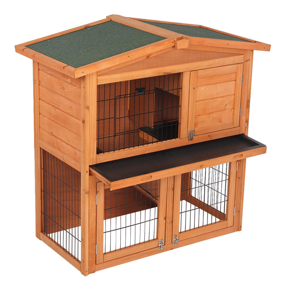 Animal Enclosure With Pull-out Tray Outdoor Guinea Pig Pet House/rabbit Hutch Chicken Coop Pet Supplier