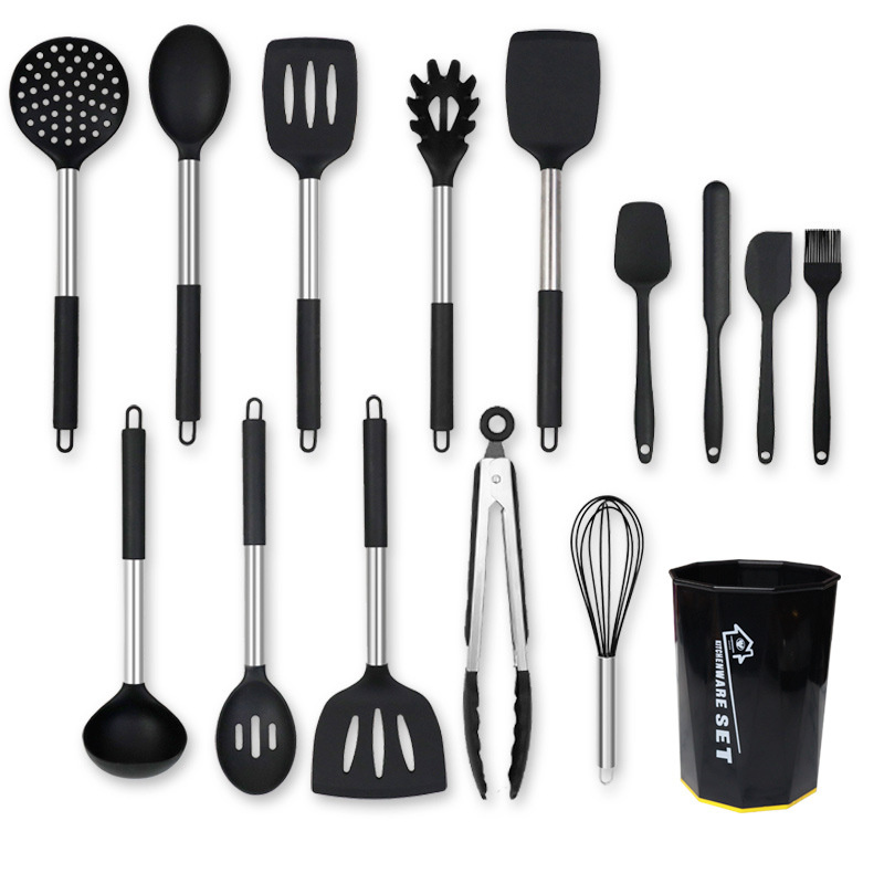 Cooking Utensils Set with Stainless Steel Handle, Spatula Set, Kitchen Tools Gadgets