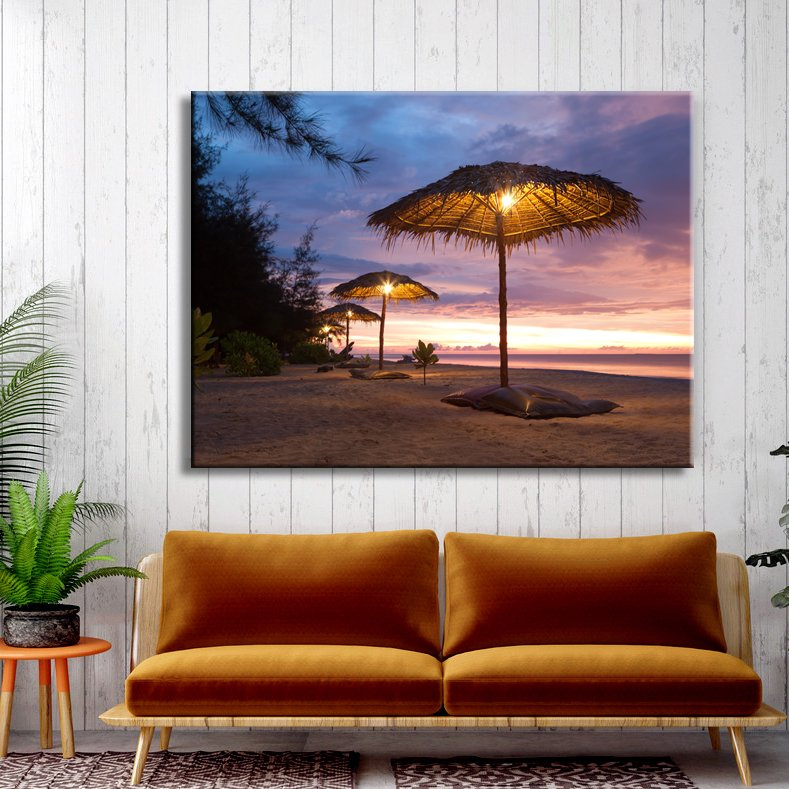 Hot Sale LED Canvas Painting Christmas Wall Art with Frame Ready to Hang Digital Print Wall Art for Home Decor