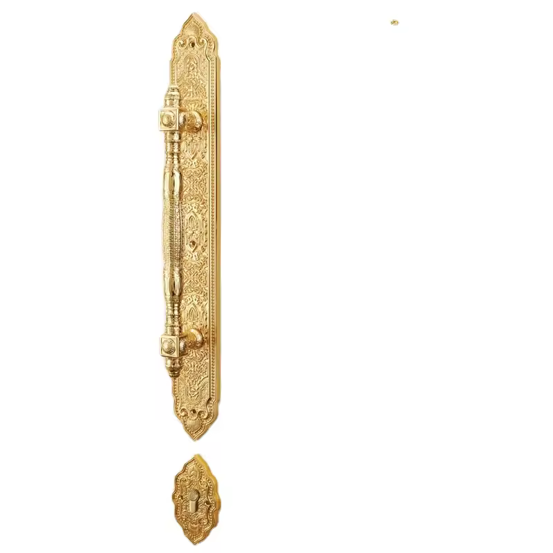 Low Moq Popular High Quality All-copper Handle Locks For Villa Double Opening Wooden Entry Doors