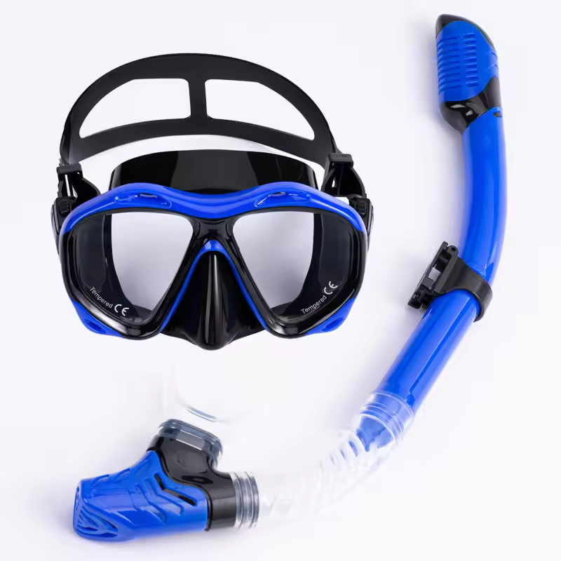 New Diving Enthusiast Goggles Uni-sex Diving Goggles Snorkel Set One-stop Swimming Supplier Silicon Diving Snorkeling Equipment