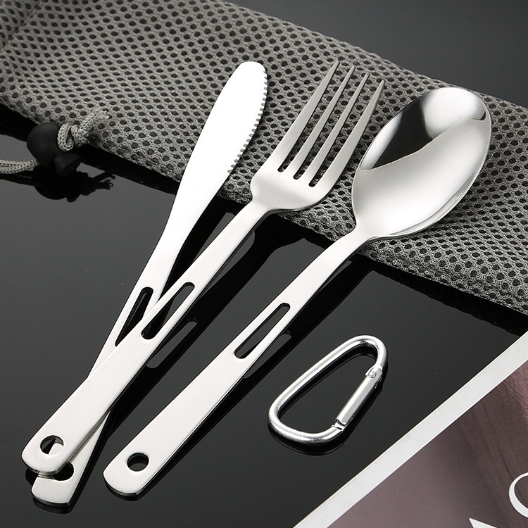 Premium Silverware Kit for Travel and Camping Utensils - Portable Set
