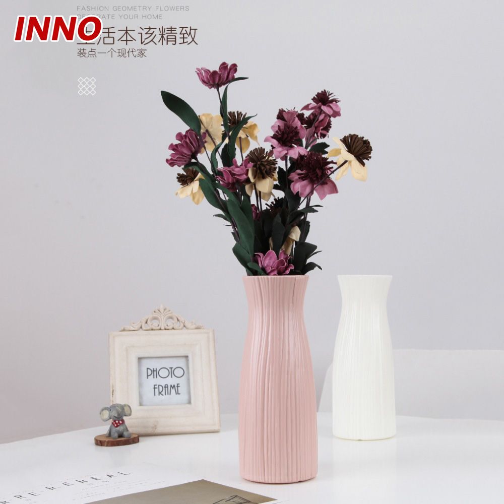Inno-As006 Nordic Style Environmental Protection Imitation Glaze Plastic Vase