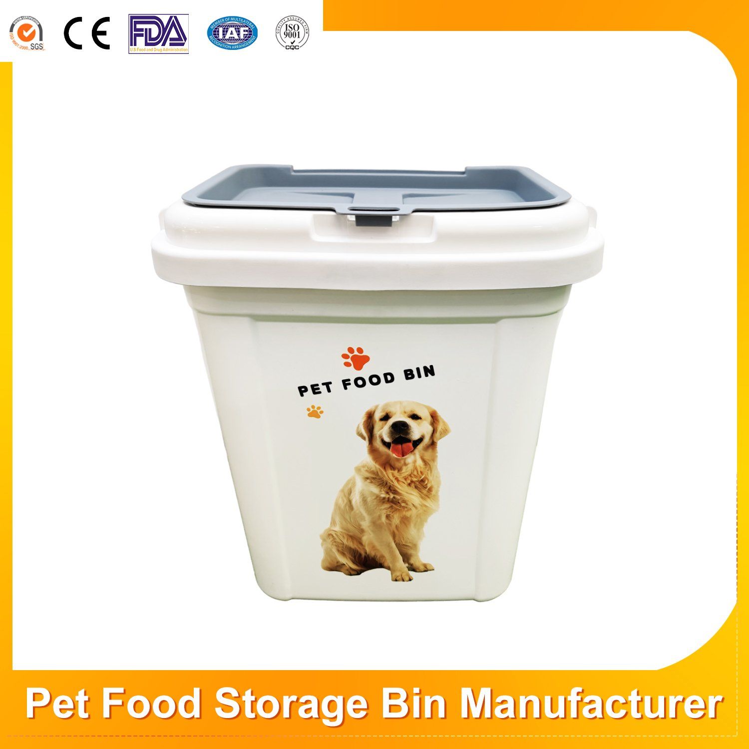 High Quality Airtight Pet Dry Dog Food Storage Bin Odor Free Reduces Spillage Food Storage Container