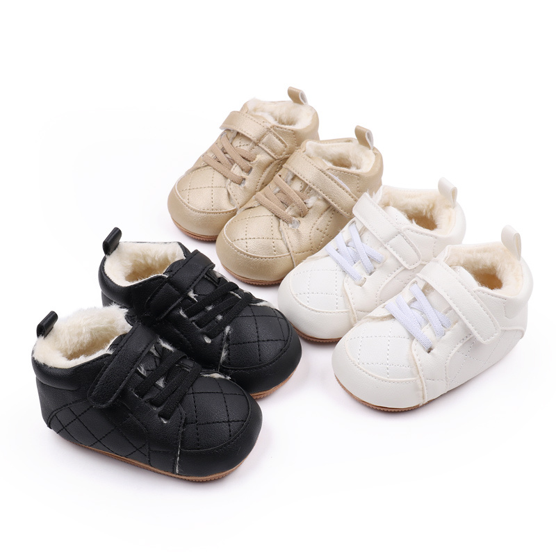 2025 Winter Newborn Baby Boy Warm Shoes with Fur Baby Boys Shoes
