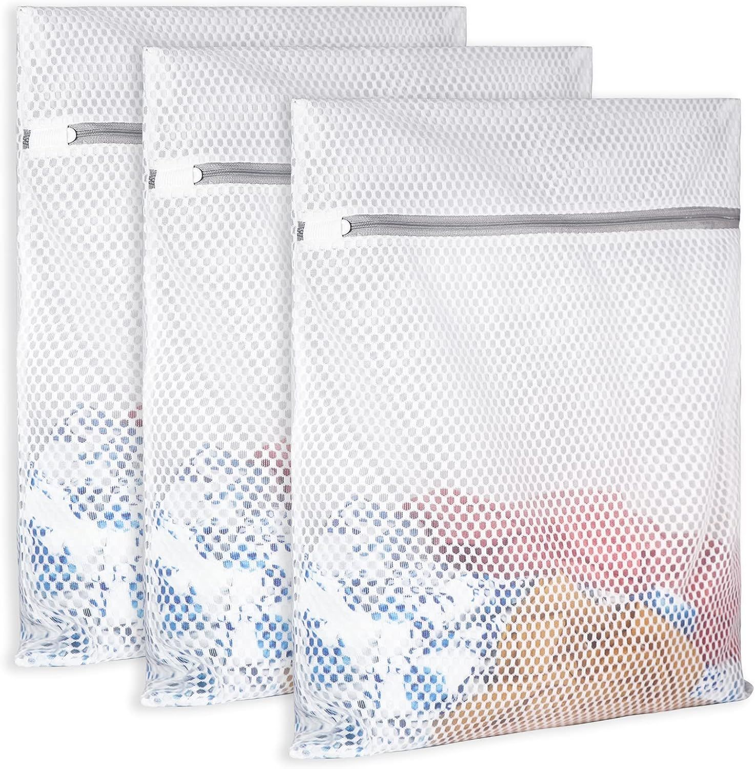 Extra Large Honeycomb Mesh Laundry Bag Net Fabric Delicate Wash Bag Travel Organization Bag for Clothes