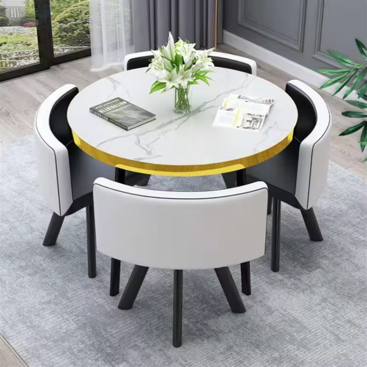 Cz-01 Wholesale Office Negotiation Table And Chair Leisure Reception Small Round Table Dining Table Coffee Furniture