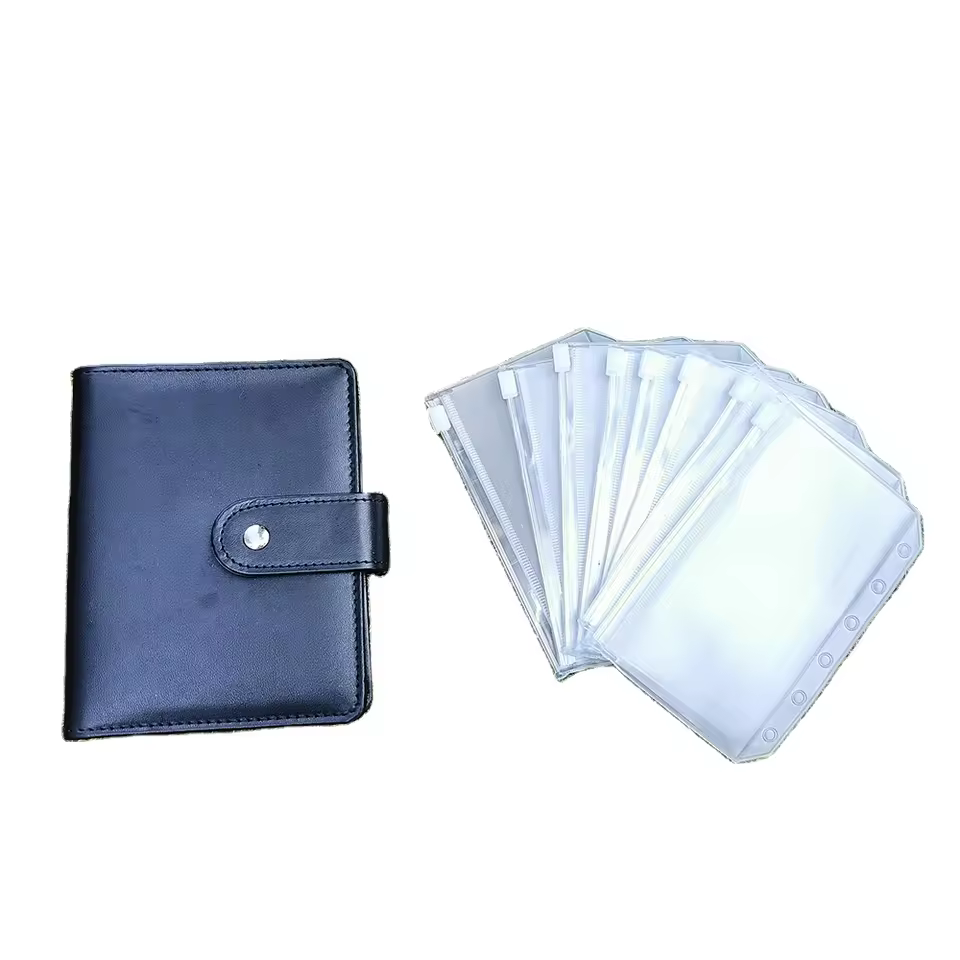 Best Selling Product A7 Spiral Binder Set Notebooks Customizable Pu Leather Money Organizer Budget With Cash Envelopes
