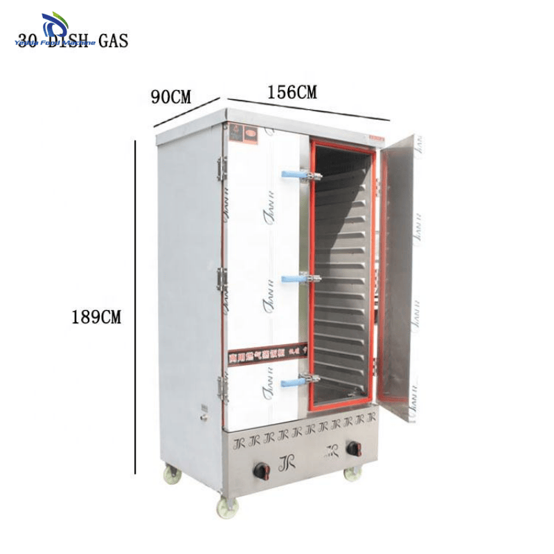 Stainless Steel 42 Tray Commercial Rice Steamer Machine for Efficiency