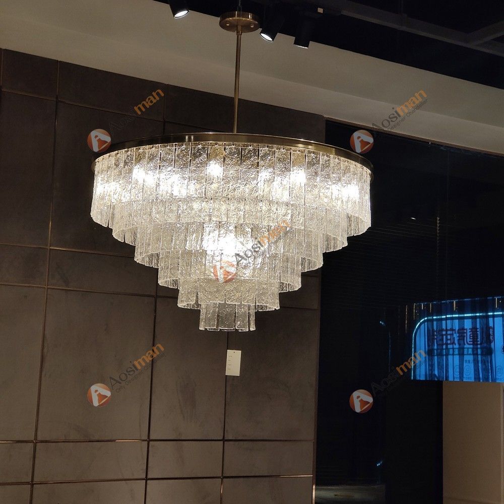 Round Luxury Gold LED Crystal Chandelier Modern Ceiling Pendant Light for Home Indoor Factory Direct Suppliers