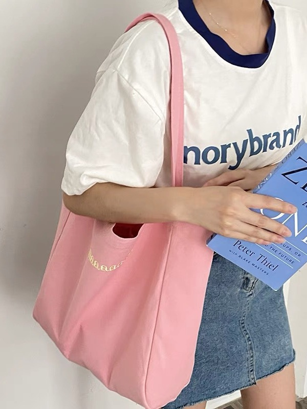 New Ins Commuting Large Capacity Student Canvas Simple Daily Back Casual Tote Bag