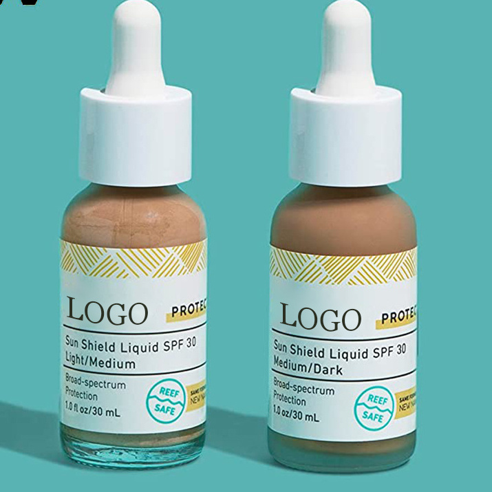 Body Skin Organic Mineral Tinted Sunscreen Serum Lotion Black Skin Vegan Sunscreen