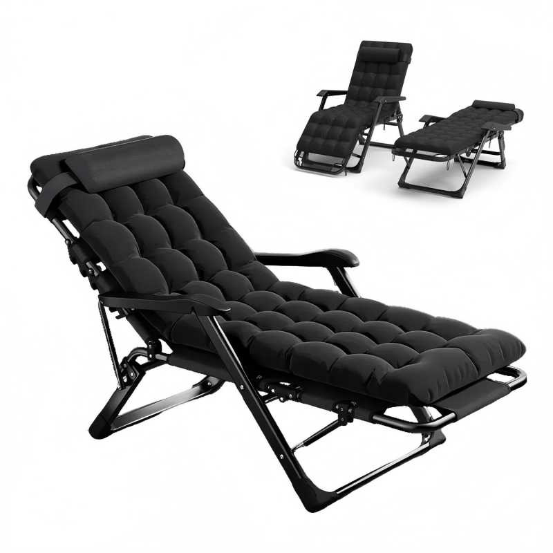 Lay-Flat Zero Gravity Camping Sun Folding Lounge Chair