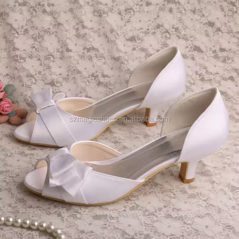 ODM White Women Bridal Wedding Shoes